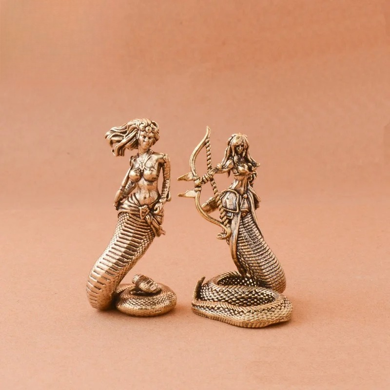 Tv Art And Craft - 1 個真鍮メデューサ装飾品古代ギリシャの蛇女性の工芸品ホームオフィスデスクトップティーペット装飾品装飾
