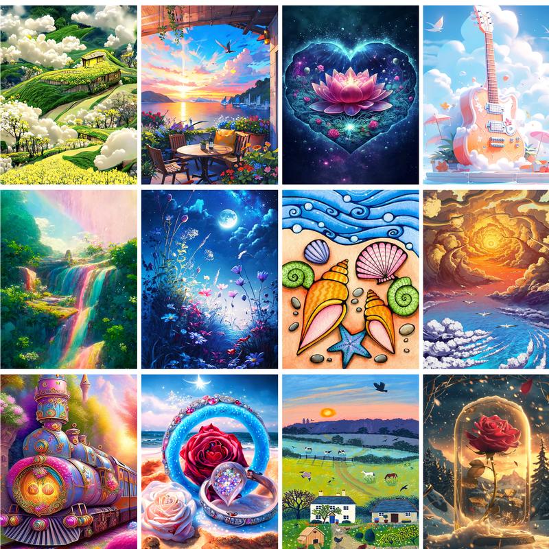 Art Craft Picture - Gatyztory-大人のための数字による絵画,花,バラ,モダンな壁の芸術,写真,家の装飾,パーソナライズされたギフトのアイデア