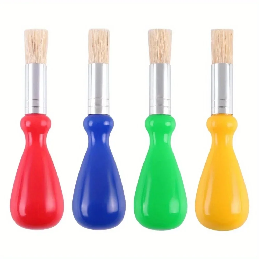 Watercolor Brush Pen - 4 個ペイントブラシペイントブラシプラスチックセット人間工学に基づいた便利なアーティストツール子供プロフェッショナル水彩