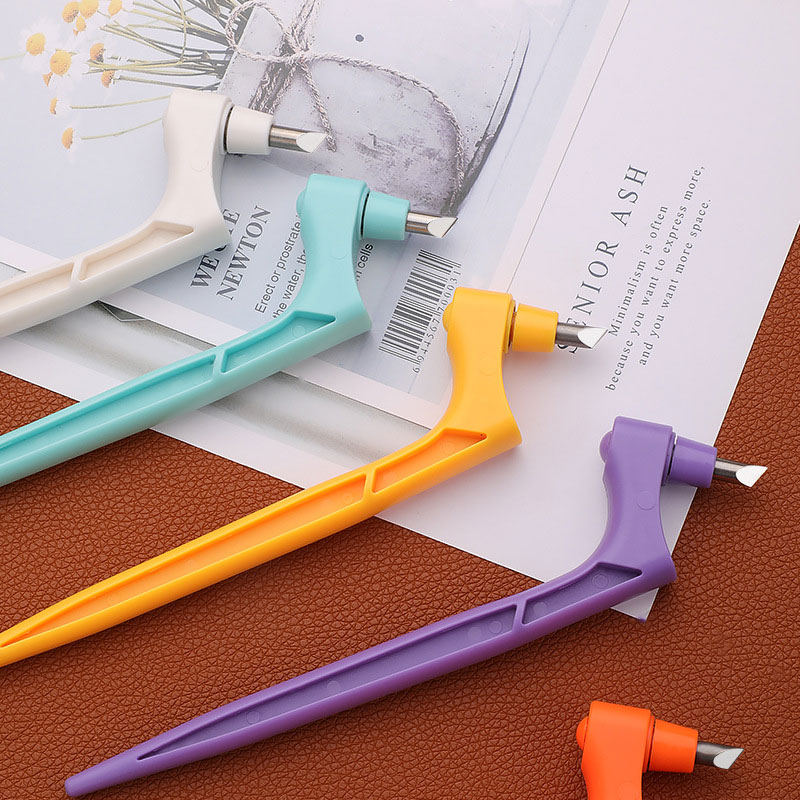 Art Craft Knife - 360 ˚回転ペーパーアート切削工具ステンレス鋼彫刻ナイフスクラップブック DIY クラフト紙カットブレードアクセサリー