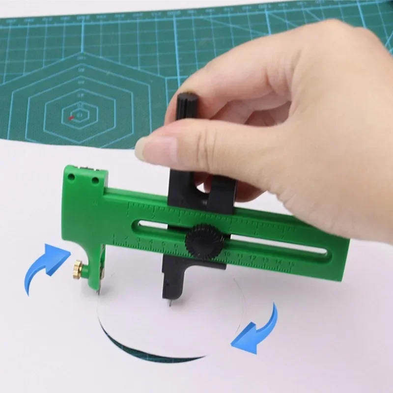 Art Craft Tools - 調整可能なハンドヘルド円形アートカッター、多サイズ携帯用紙切りナイフ、DIYクラフトホビーツール