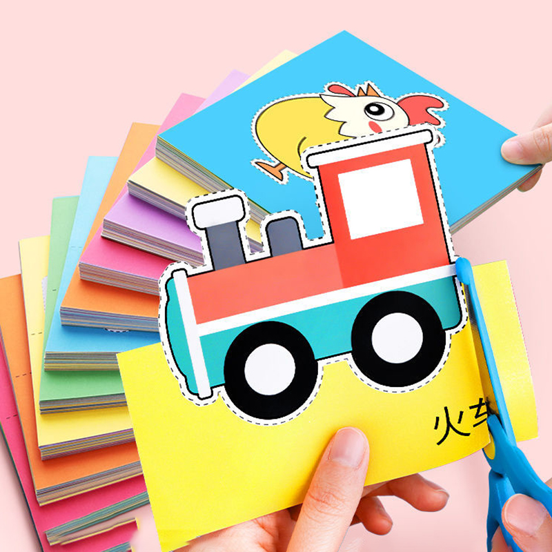 Art Craft Game - 96個の楽しいペーパーカッティングセット、ペーパーカッティング、ペーパーアート、はさみスキルアクティビティペーパーカッティングブック、子供用はさみクラフトキット、子供に安全なはさみ付き、クリエイティブゲーム、安全なはさみ、ペーパーアート、クリエイティブプレイタイム、はさみ