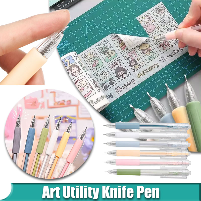Art Craft Knife - アートユーティリティナイフペン、ペーパーカッター、スクラップブッキングカッティングツール、クラフトカッティングツール、スクラップブッキングステッカー、精度