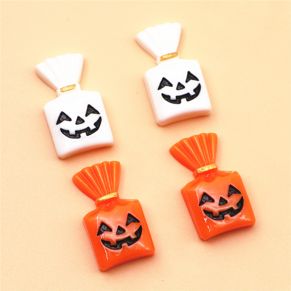 Tv Art And Craft - 樹脂製ハロウィンカボション,10個,16x28m,キャンディー,フラットバック,ミニチュア画材,装飾チャーム,工芸品,diy