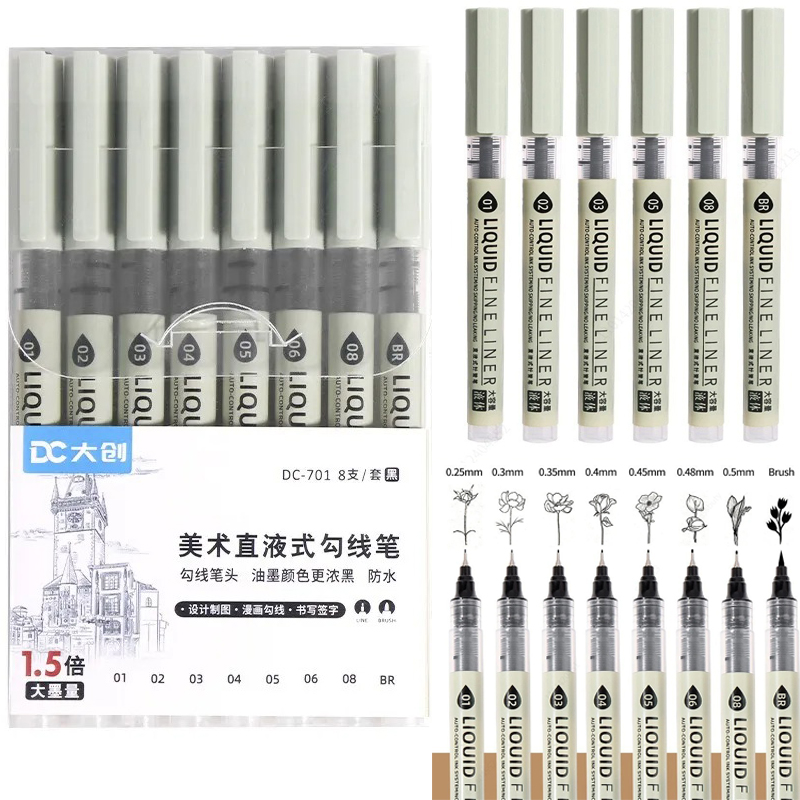 12本入り ブラックペン 極細スケッチマーカー 異なるペン先 - Copic Marker Sketch のレビューと価格