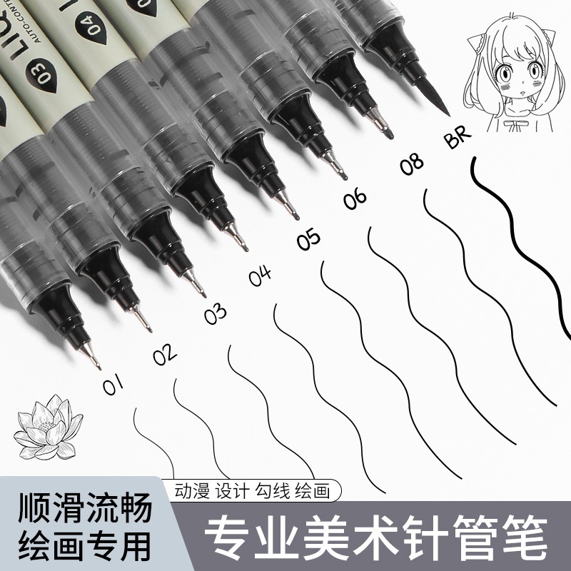 12本入り ブラックペン 極細スケッチマーカー 異なるペン先 - Copic Marker Sketch のレビューと価格