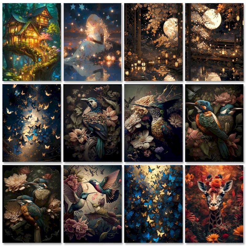 GATYZTORY 大人のための数字による油絵動物描画画像ペ - Art Craft Picture のレビューと価格