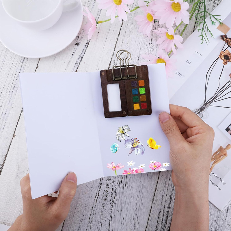 ポータブル水彩セットトラベルパレットスケッチブックブラシペン - Watercolor Brush Pen のレビューと価格