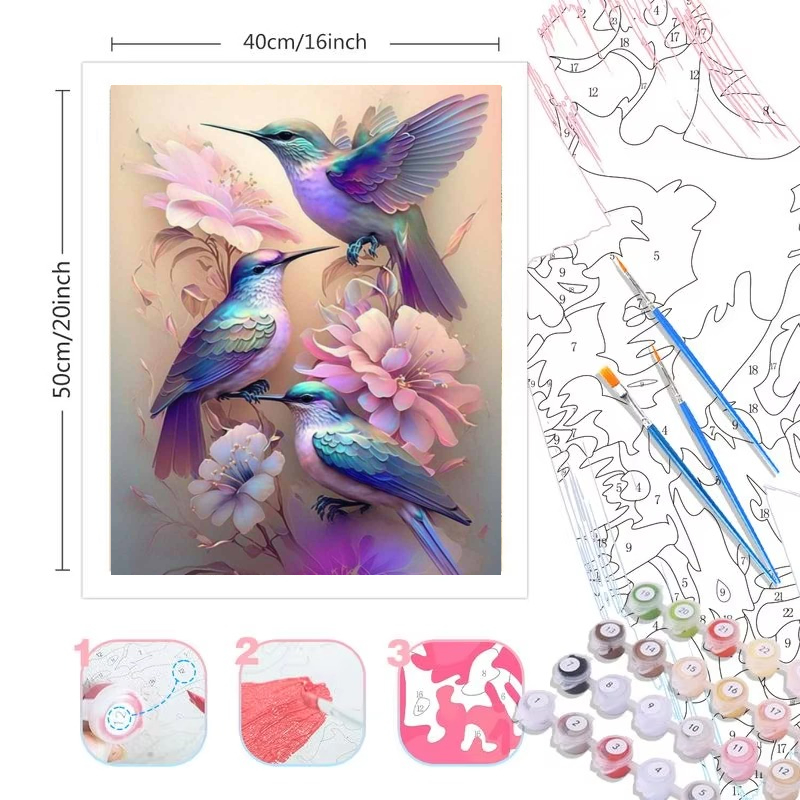 大人向けペイント・バイ・ナンバーズキット 初心者向け 40X - Art Craft Game のレビューと価格
