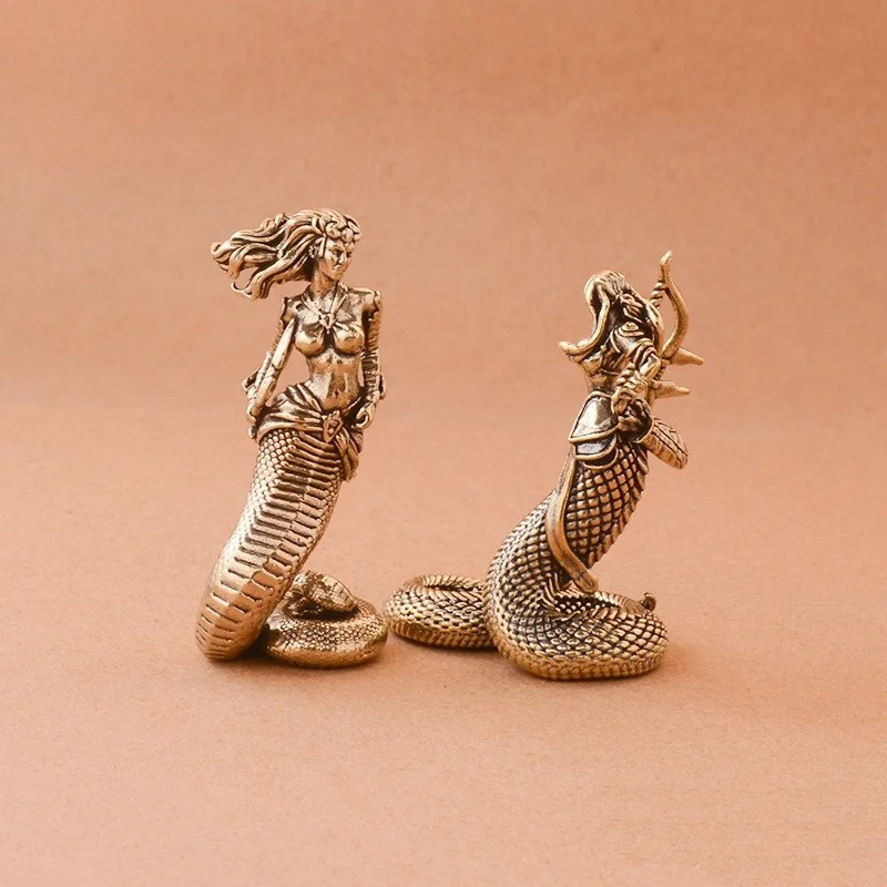 1 個真鍮メデューサ装飾品古代ギリシャの蛇女性の工芸品ホーム - Tv Art And Craft のレビューと価格