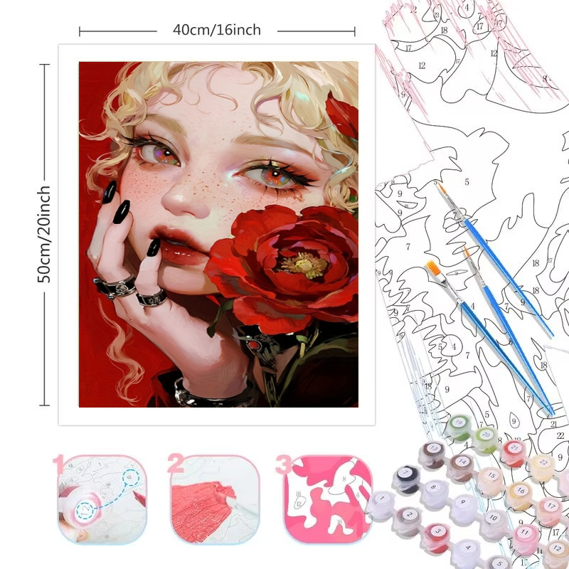 大人向けペイント・バイ・ナンバーズキット 初心者向け 40X - Tv Art And Craft のレビューと価格