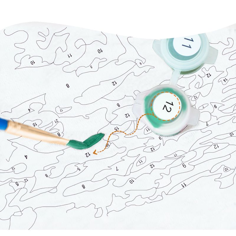数字による絵画オオカミ油絵大人のための DIY クラフトキッ - Art Craft Picture のレビューと価格