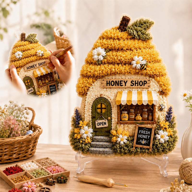 3Dマッシュルームハウス ポケアート DIYキット 布製パン - Art Craft Making のレビューと価格