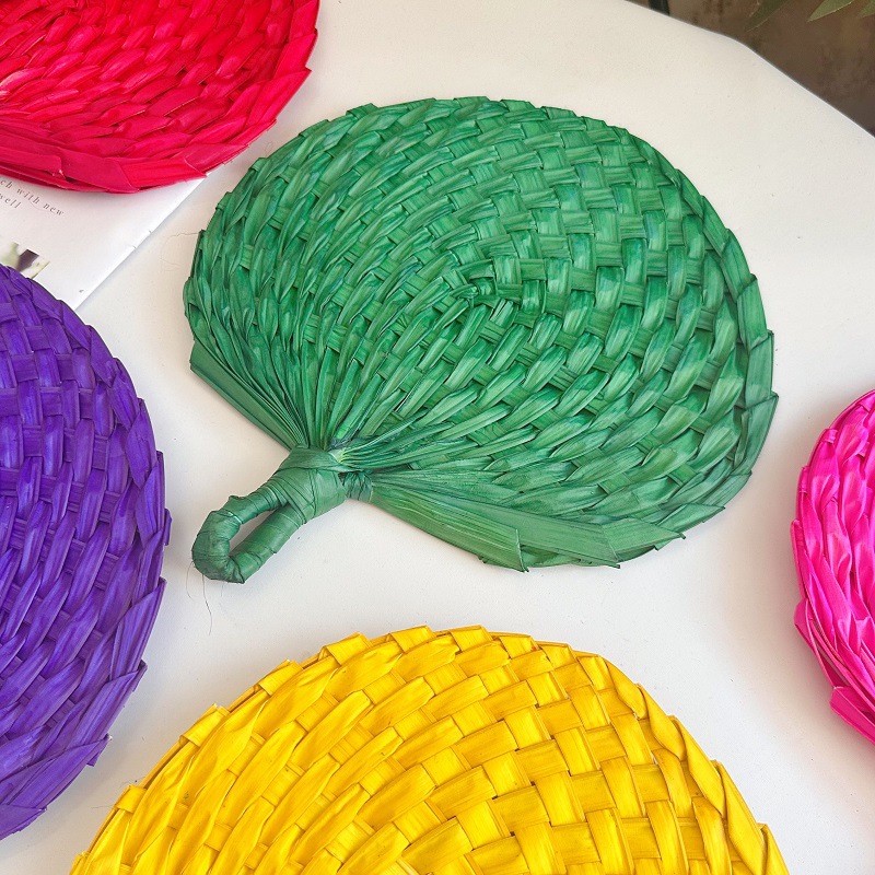中国風手作り扇子 レトロなヤシの葉編み扇子 新しい夏の涼風扇 - Art Craft Leaves のレビューと価格