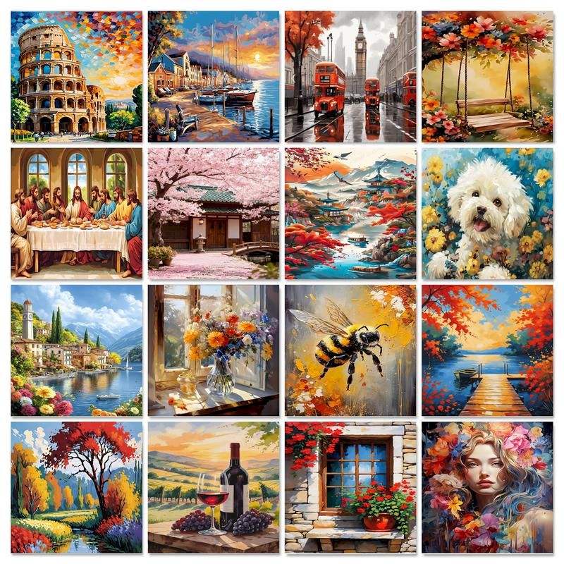 CHENISTORY 数字塗り絵 家 風景 庭園 数字で描く - Art Craft Picture のレビューと価格