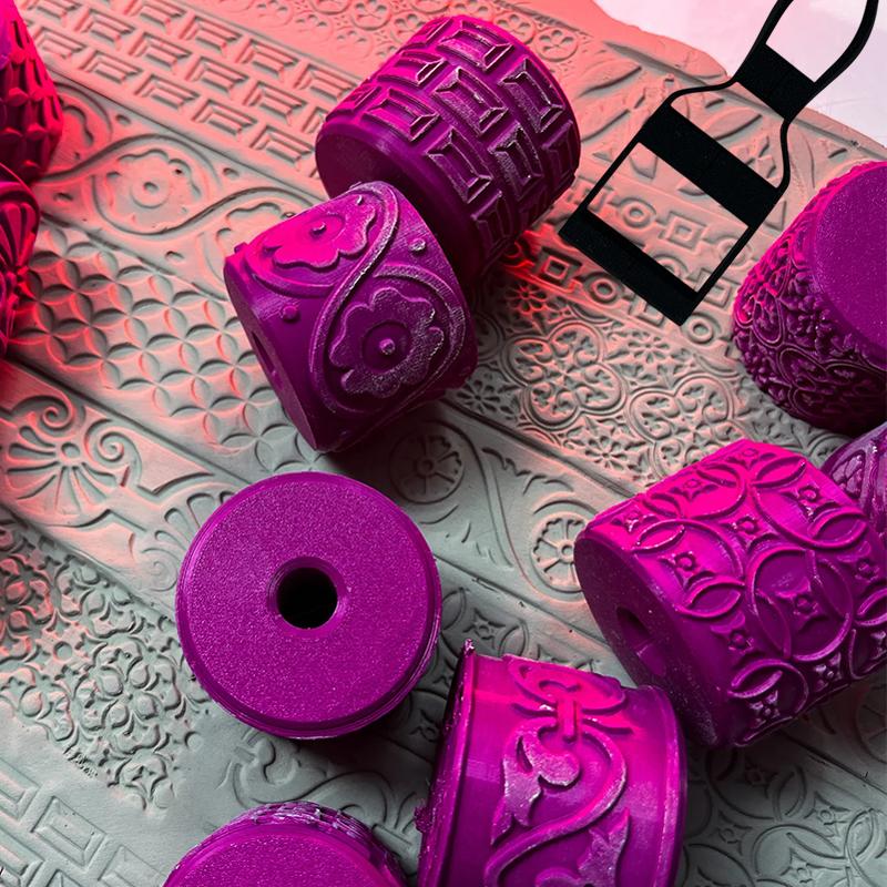 陶器テクスチャホイール、エレガントなルネサンス模様の粘土エン - Art Craft Workshop のレビューと価格