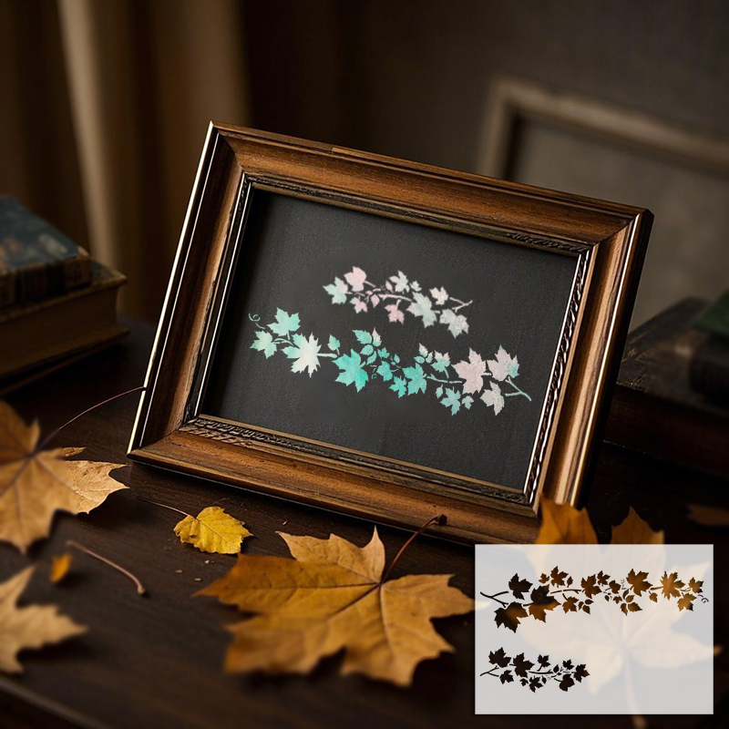Yomdid-葉のパターンペット絵画中空アウトステンシル、再 - Art Craft Leaves のレビューと価格