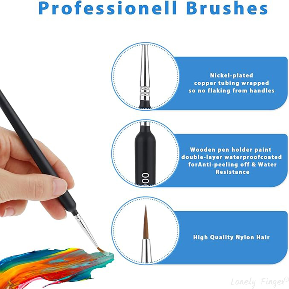 5/11本ペイントブラシセット、アーティスト用ファインディテ - Watercolor Brush Pen のレビューと価格