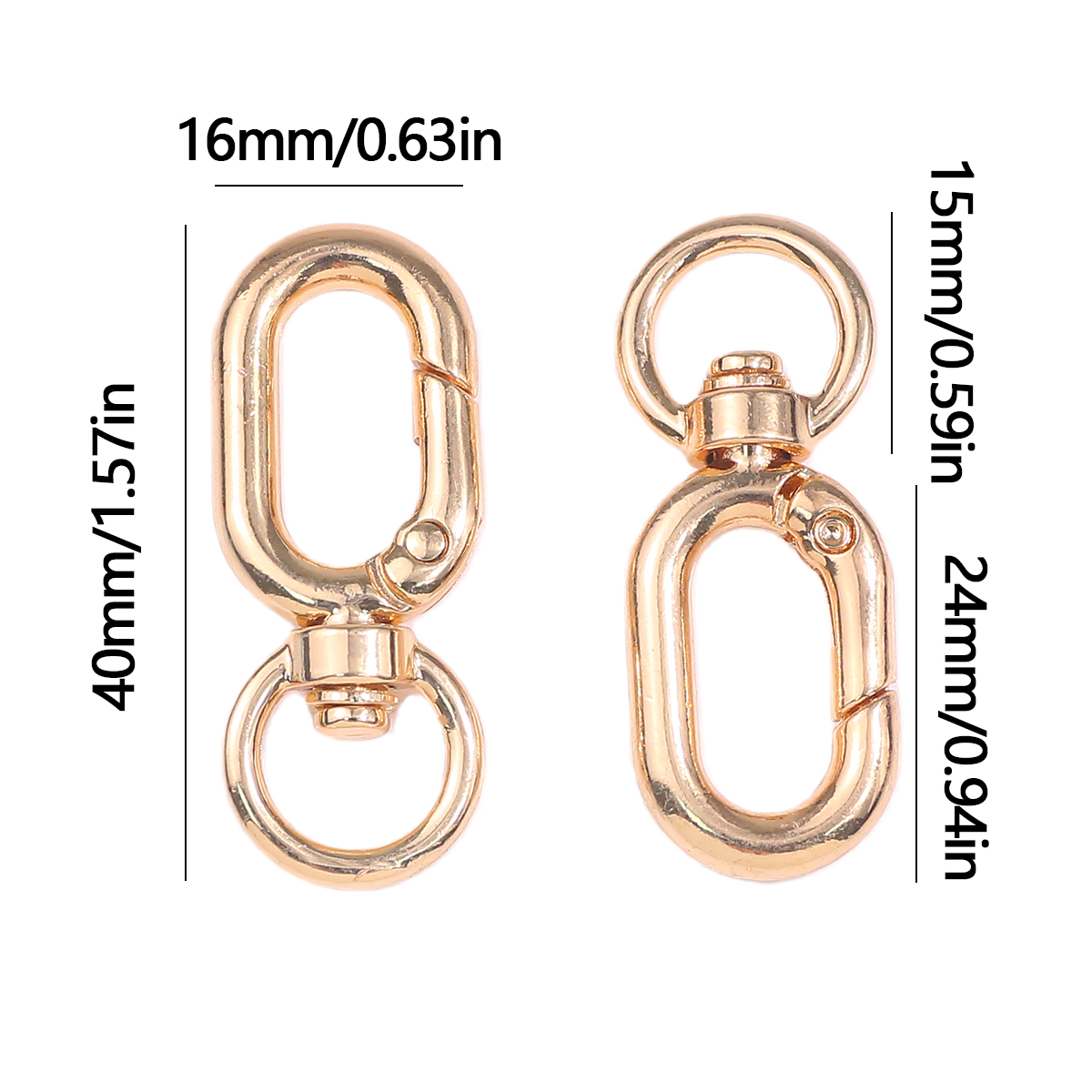 40x16mm マルチカラー合金オーバルスイベルスナップフッ - Art Craft Making のレビューと価格