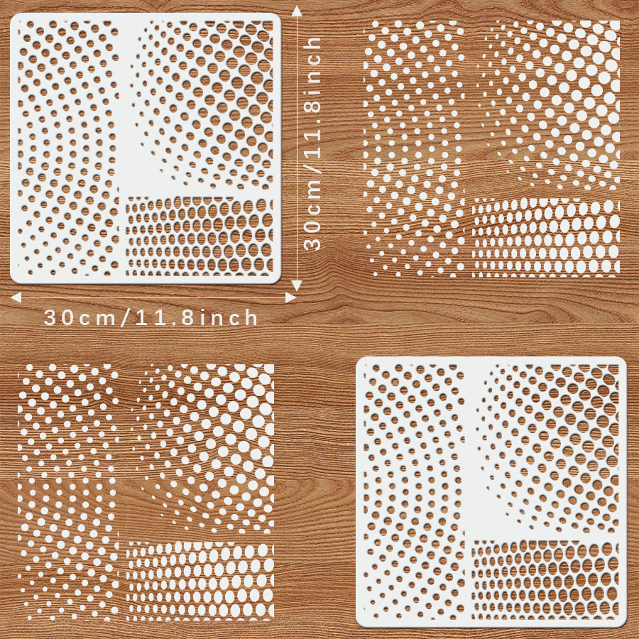 ハーフトーンドットステンシル 1 個 – 11.8x11.8 - Art Craft Background のレビューと価格