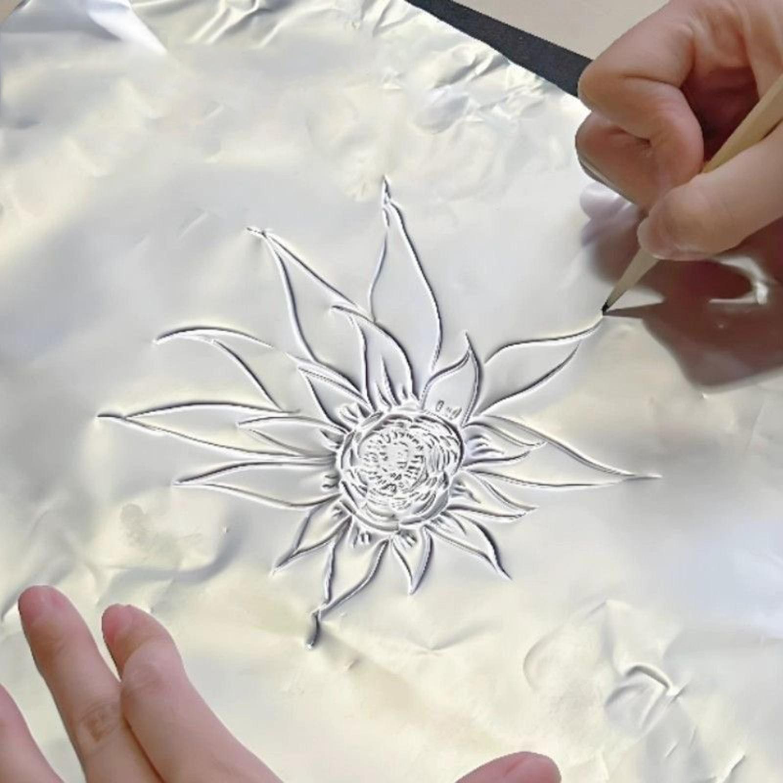 工芸用箔紙 100 枚光沢のあるアルミニウム金属箔紙アートプ - Art Craft Tools のレビューと価格